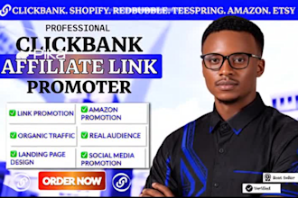 do clickbank affiliate, redbubble, and teespring link promotion