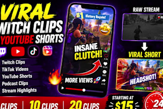 create viral twitch clips youtube shorts tiktok highlights