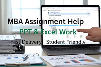 do MBA assignment,PPT,excel work and data entry in 24hours