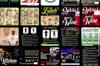 create eye catching fliers, business cards and banners