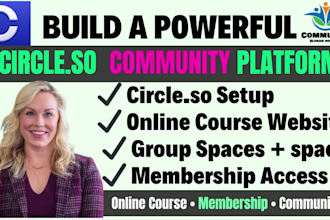 setup and design circle so online community