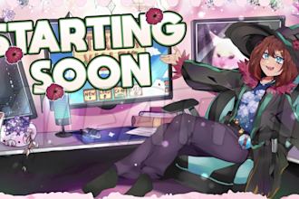 animate picture start, brb, loading, end stream