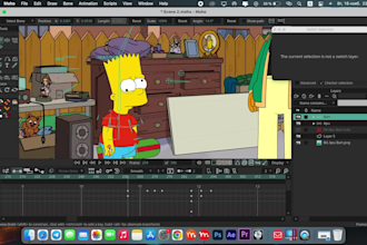 create cartoon the simpsons, futurama style animation