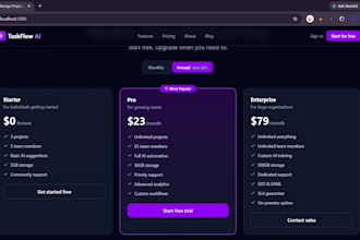 design and build a modern saas landing page with animations