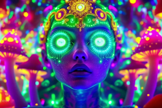 make trippy animated music video or animated lyric video, 2d trippy animation