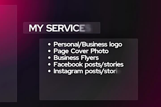 design logo, poster, business card, banner, cover and flyers for your business