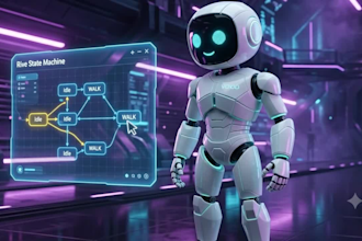 create interactive rive character animation with state machine