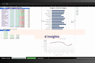build a budget vs actual variance dashboard in excel