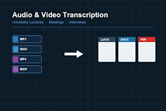 transcribe your audio or video and deliver clean lecture notes or documents