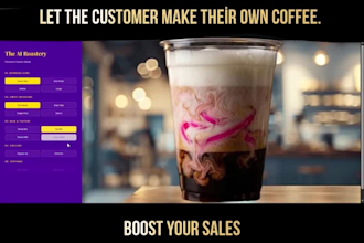 develop ai custom drink creator with interactive website