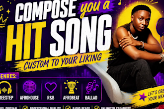 songwrite and sing your next afrobeat afrohouse three step hit song