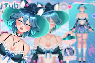 design and rig vtuber character in live2d for vtube studio,vtuber model,vrchart
