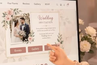 create a luxury wedding invitation website with rsvp