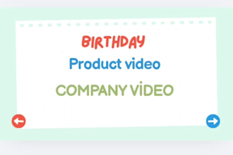 create 2d animation video for birthday and product ads