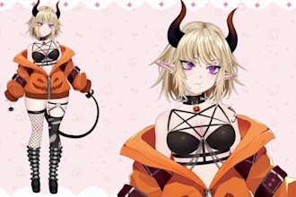 do live 2d vtuber model vtuber live2d vtuber model vtuber rigging