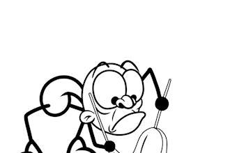 create a 2d advanced cartoon stickman based on your script