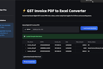 extract gst invoice data from digital pdfs into excel