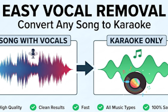 professionally remove vocals and create karaoke in 24 hour