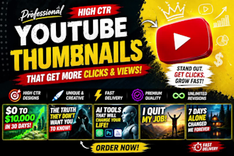 design unique youtube thumbnails with high ctr