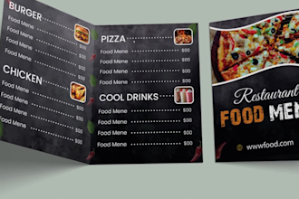 professional flyer brochure menu poster and print materials