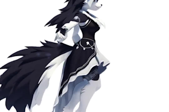 create a custom furry vrchat avatar, fursona 3d model and vrc character