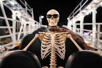 create cinematic veo3 ai skeleton animation short or ai storytelling for artist