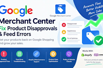 fix google merchant center product disapprovals feed errors optimize products