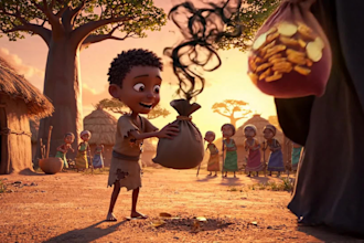 create captivating ai african folktale animation video for youtube