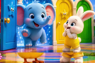 3d pixar style ai animation, ai storytelling, kids song, learning videos
