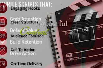write engaging youtube scripts and social media content