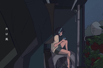create anime loop animation for lofi music or mv