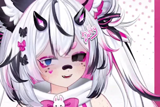 draw and rig 2d vtuber model vtuber model live2d vtuber 2d anime vtuber rigging