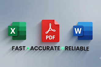 do PDF to excel conversion professionally