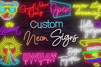 create stunning 3d neon logo or neon signage