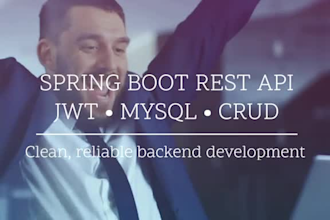 develop java spring boot rest API and backend