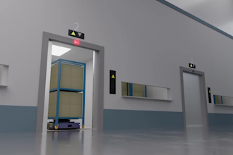 create 3d amr robot warehouse automation industrial animation video