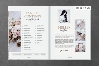 design a canva client welcome guide for photographers