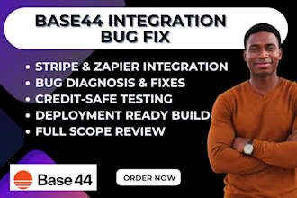 connect base44 app to revenue cat with zapier n8n automation, base44 debugging