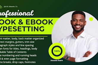 do book formatting layout and typesetting KDP print and ebook typesetting layout