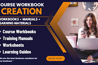 create online course workbooks, training manuals and learning materials