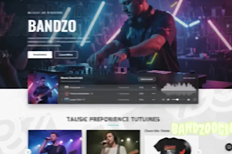 create professional bandzoogle music website and merch store