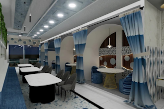design commercial interiors with realistic 3d renders