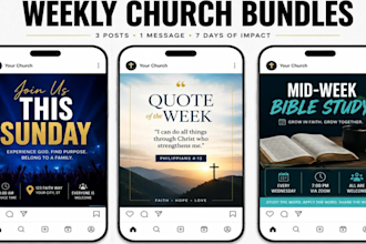 design modern church social media graphics in 24 hours