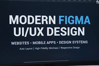 design modern figma website UI UX app UI UX design system auto layout and mockup