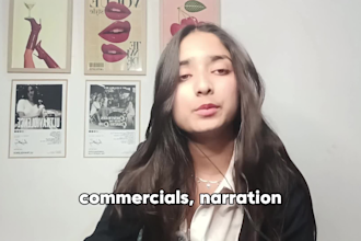 record pro female voice over for commercials and brands
