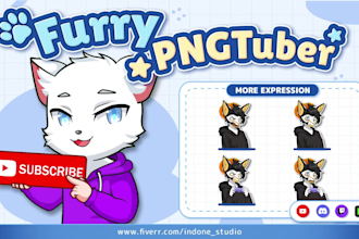 create a custom furry pngtuber or animated giftuber for streaming