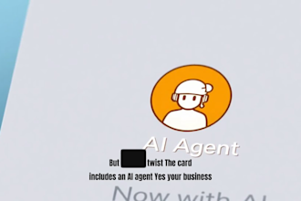 business card with ai included
