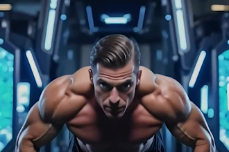 ai workout animation video like captain workout style