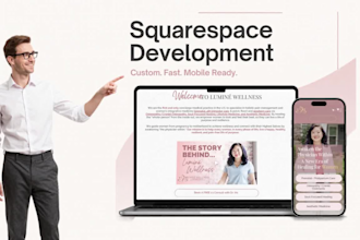 do squarespace development for your website