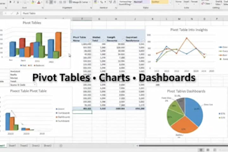 create excel pivot tables, charts and data report
